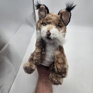 Folkmanis Bobcat Kitten Hand Puppet Plush Soft Toy Brown Lynx Cat 11" Kids